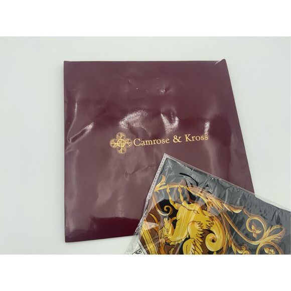 Camrose & Kross Black Gold The Jacqueline Kennedy Neck Scarf | NWT - Picture 2 of 6